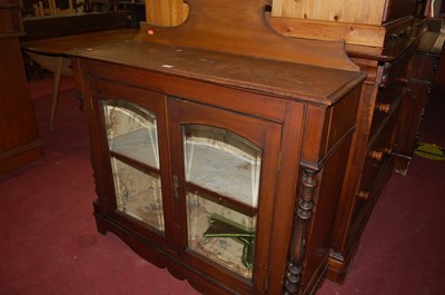 Lot 1347 - A late Victorian walnut ledgeback double door...