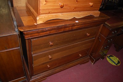 Lot 1362 - A contemporary cherry-wood round cornered...
