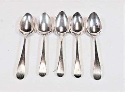 Lot 353 - A pair of George III silver dessert spoons,...