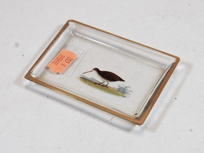 Lot 361 - A small glass shallow dish, the centre...