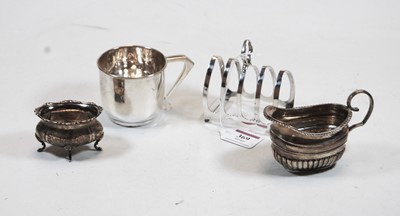 Lot 369 - A George V silver christening mug of plain...