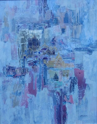 Lot 261 - Trevor Tanser - Venice II, mixed media on...