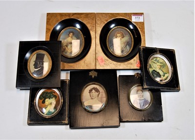 Lot 372 - English school, 19th century, portrait...