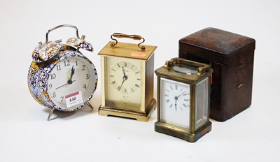 Lot 440 - An early 20th century lacquered brass cased...