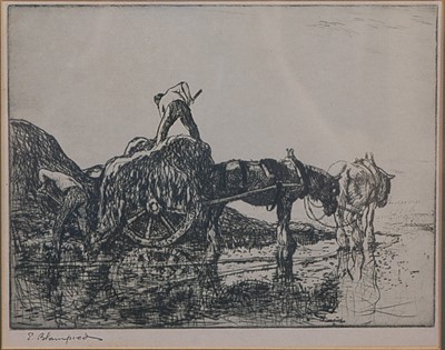 Lot 285 - Edmund Blampied (1886-1966) - The Haycart,...