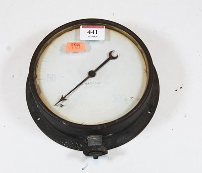 Lot 441 - An early 20th century brass cased pressure...