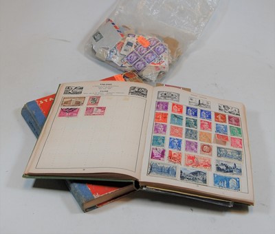 Lot 442 - A schoolboy stamp collection contained in two...
