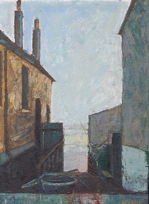 Lot 227 - Peter Reid - Rowing Boat on a Slipway with...