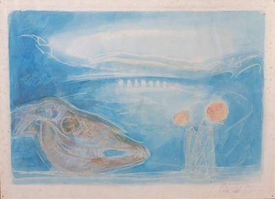 Lot 230 - Peter Reid - Still Life, watercolour wash,...