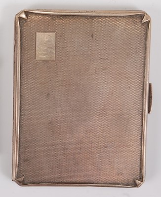 Lot 88 - An Art Deco silver engine turned hinged pocket...