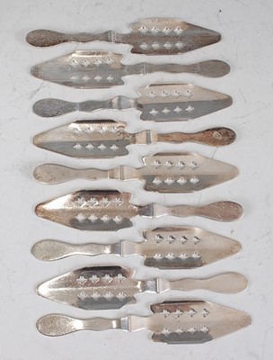 Lot 94 - A set of nine circa 1930s Continental silver...