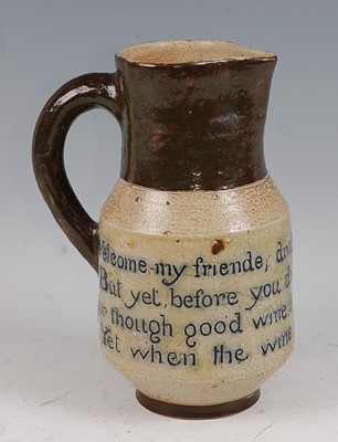 Lot 18 - A Martin Brothers stoneware single handled...