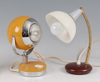 Lot 129 - A 1960s chrome and enamel painted squat globe...