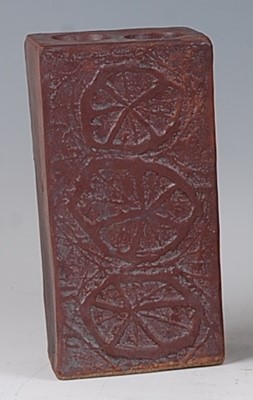 Lot 35 - A studio pottery slab-sided specimen vase, the...