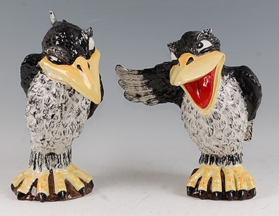Lot 20 - Lorna Bailey - Pair: Jim the Jackdaw and Ray...