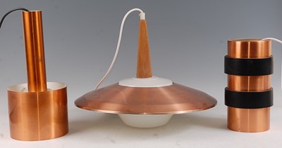 Lot 133 - A 1970s Dansk Designs brushed metal hanging...