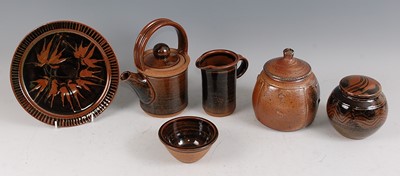 Lot 47 - John Jeffs - a studio pottery salt-glazed jar...