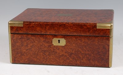 Lot 1309 - A good early 20th century amboyna and brass...