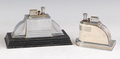 Lot 180 - Ronson - an Art Deco chrome and black painted...
