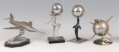 Lot 199 - An Art Deco chromed metal novelty table...