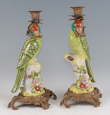 Lot 1069 - A pair of reproduction porcelain...