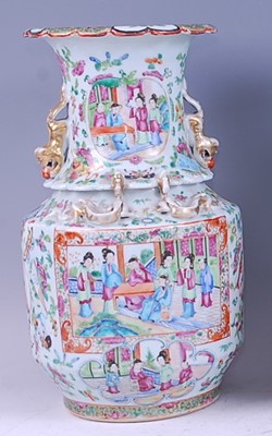 Lot 1351 - A 19th century Chinese Canton vase,  enamel...