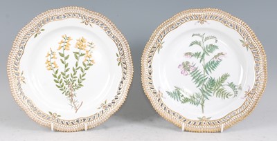 Lot 1080 - A set of twelve Royal Copenhagen porcelain...