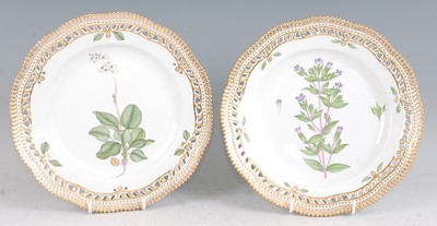 Lot 1080 - A set of twelve Royal Copenhagen porcelain...