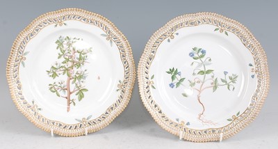 Lot 1080 - A set of twelve Royal Copenhagen porcelain...