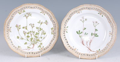 Lot 1080 - A set of twelve Royal Copenhagen porcelain...