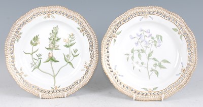 Lot 1080 - A set of twelve Royal Copenhagen porcelain...