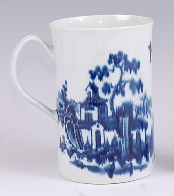 Lot 1052 - A Worcester porcelain tankard, of good size,...
