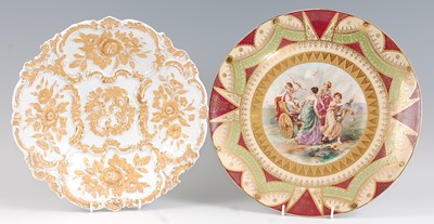 Lot 1060 - A late 19th century Meissen Dresden footed...