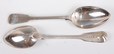 Lot 1125 - A pair of George III silver tablespoons,  in...