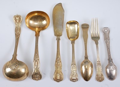 Lot 1184 - A small quantity of Victorian and later silver...