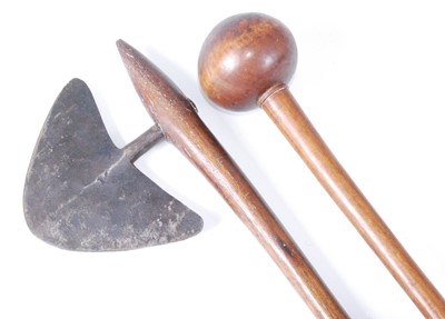 Lot 1337 - A 19th century Zulu war axe, having a...