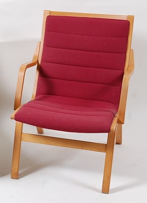 Lot 320 - A 1960s Danish pale formed laminate framed...