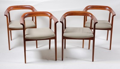 Lot 366 - A set of four contemporary figured walnut tub '...