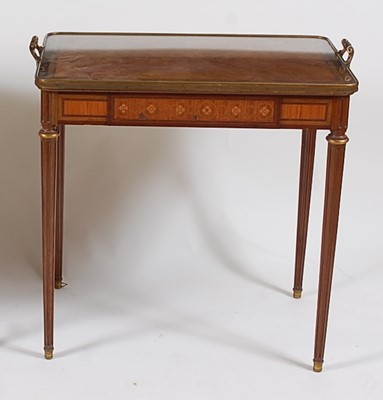 Lot 1591 - A 19th century mahogany and kingwood tray-top...