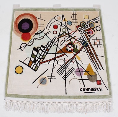 Lot 367 - After Wassily Kandinsky - a machine woven...