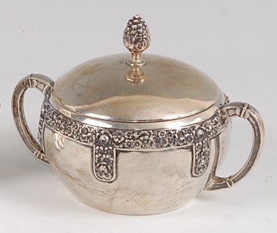 Lot 109 - An early 20th century German silver twin...