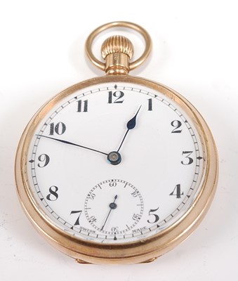 Lot 1201 - A George V 9ct gold cased gent's open faced...