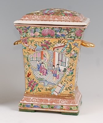Lot 1357 - A Chinese export famille rose flower bough pot...