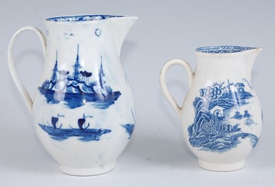 Lot 1051 - A Caughley porcelain sparrow-beak cream jug,...