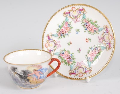 Lot 1077 - A late 19th century Berlin porcelain tea...