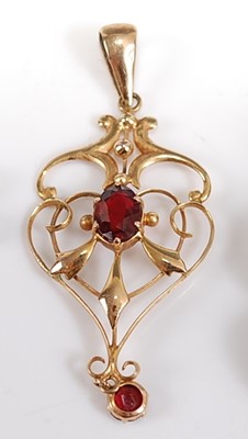 Lot 2607 - An Edwardian yellow metal open scrollwork...