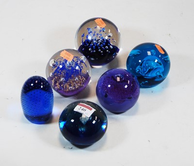 Lot 237 - Six various modern glass paperweights