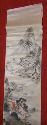 Lot 510 - Three Chinese watercolours of bamboo, on rice...