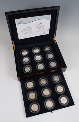 Lot 2032 - The Royal Mint, 2007 Diamond Wedding...