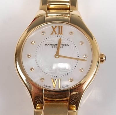 Lot 2516 - A lady's stainless steel PVD Raymond Weil...